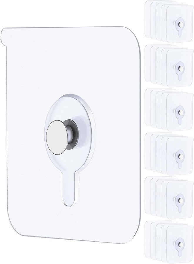 CentraLit خطافات جدارية ذاتية اللصق من سنتراليت للتعليق، شفافة ومقاومة للماء، تركيب بدون حفر، عبوة من 20 قطعة، للحمام والمطبخ شديد التحمل، معلقات جدارية، أدوات مطبخ، (20 قطعة) - Image 1